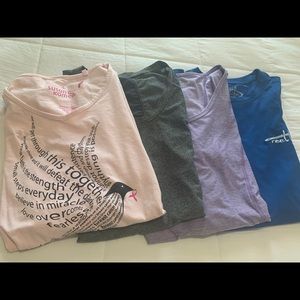 Two Long sleeve and two short sleeve shirts